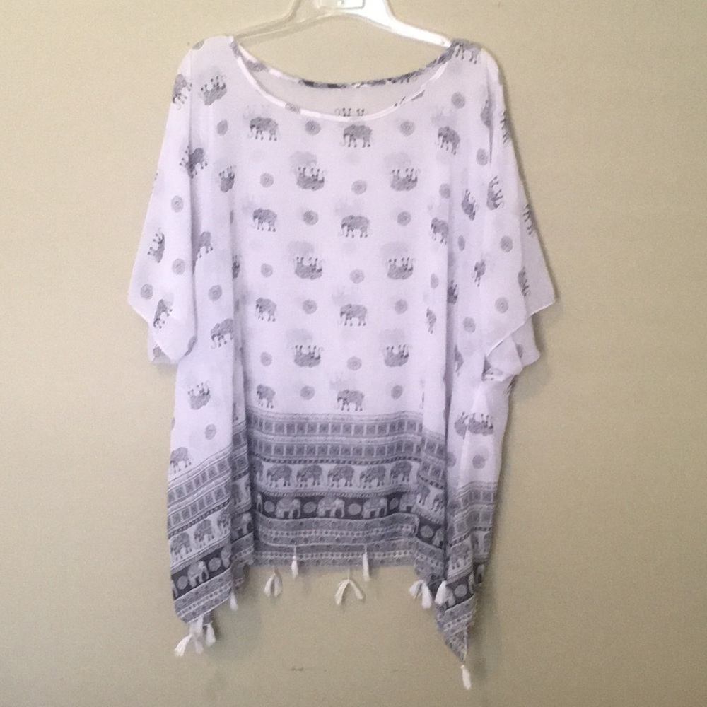 Sheer elephant poncho
